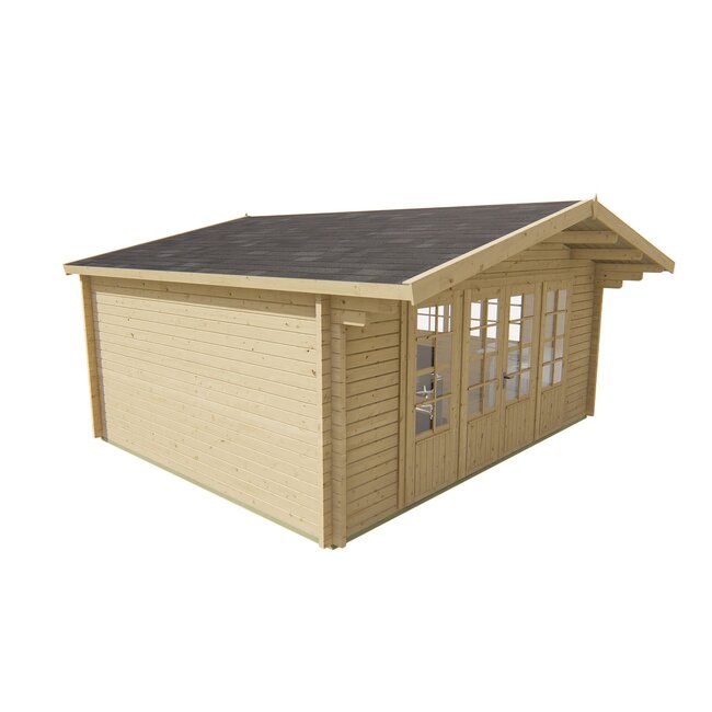 Blokhut Newcastle | Groot Tuinhuis met Luifel