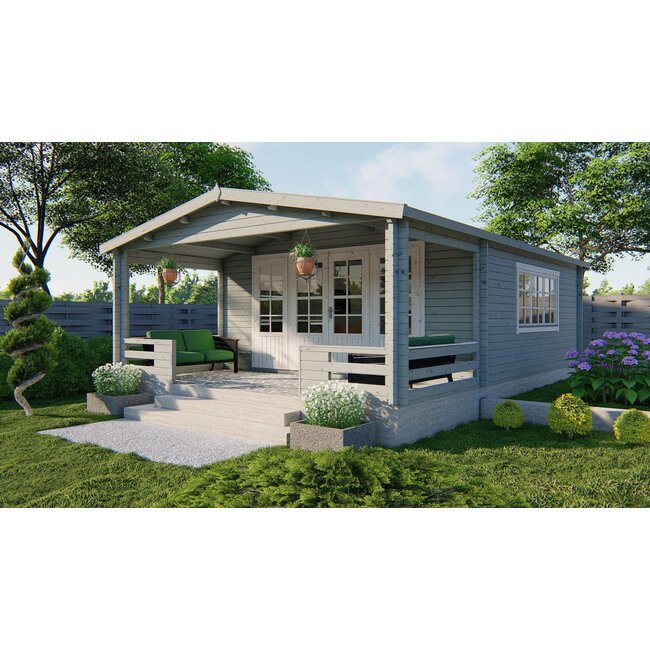 Blokhut Wigan | Groot Tuinhuis met Brede Luifel