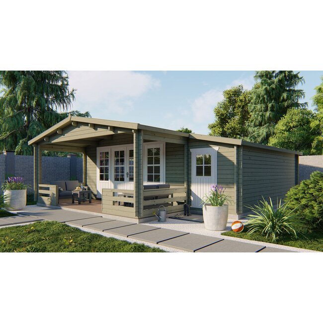 Blokhut Liverpool | Tuinhuis met Veranda & Berging