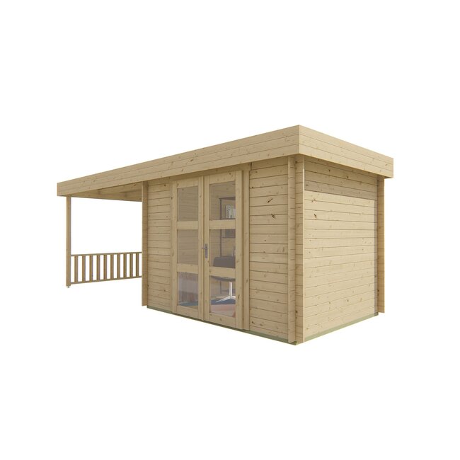 Blokhut Maja | Modern Tuinhuis met Overkapping