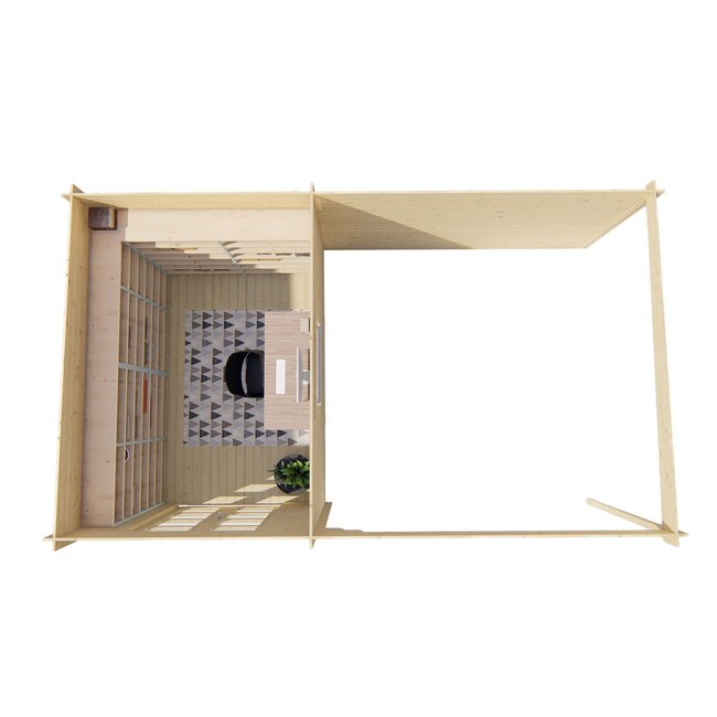 Blokhut Diederick | Overkapping met Berging