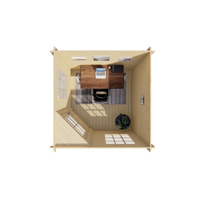 Blokhut Jos | Compact Tuinhuis 2,5x2,5 Meter