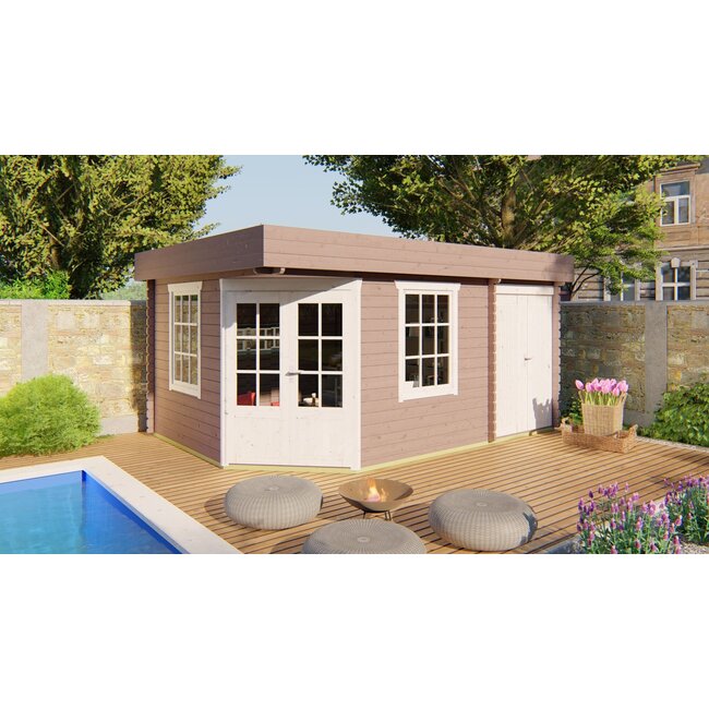 Blokhut Helge | Moderne Blokhut met Berging