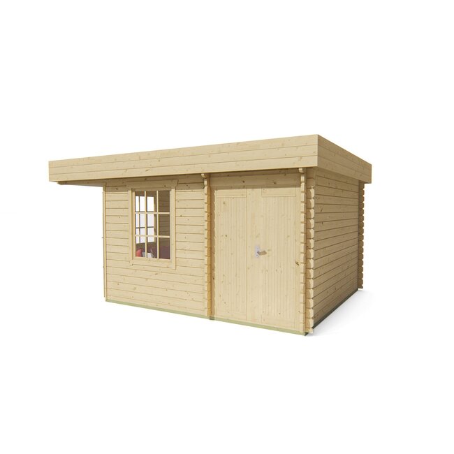 Blokhut Helge | Moderne Blokhut met Berging