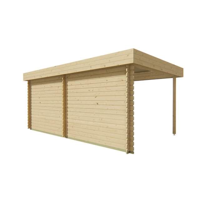 Blokhut Stig | Tuinhuis met Overkapping 5x3 meter