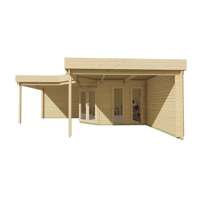 Blokhut Jutka | Blokhut met overkapping