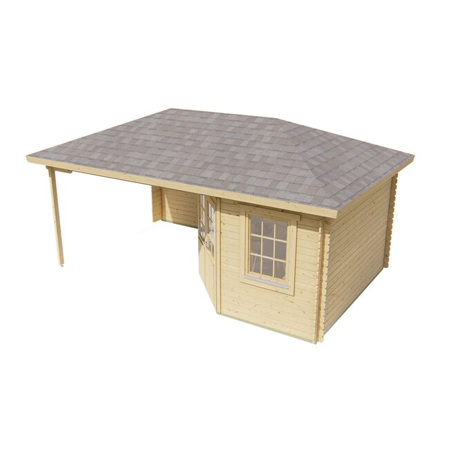 Blokhut Christoffer | Tuinhuis met Overkapping 5,75x3 Meter