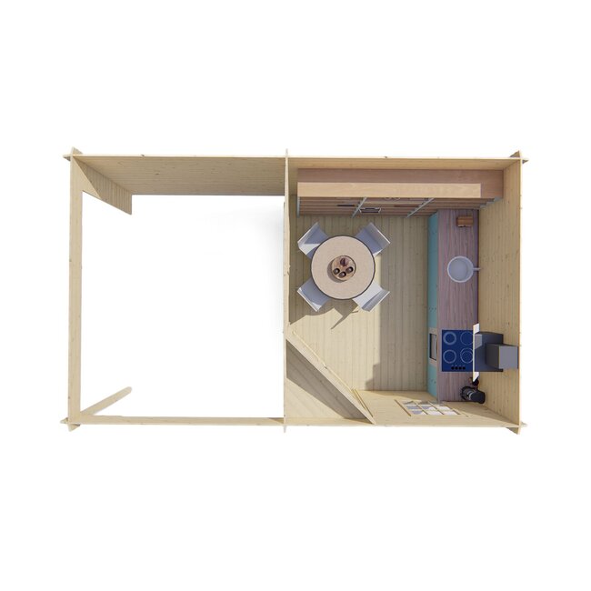 Blokhut Christoffer | Tuinhuis met Overkapping 5,75x3 Meter