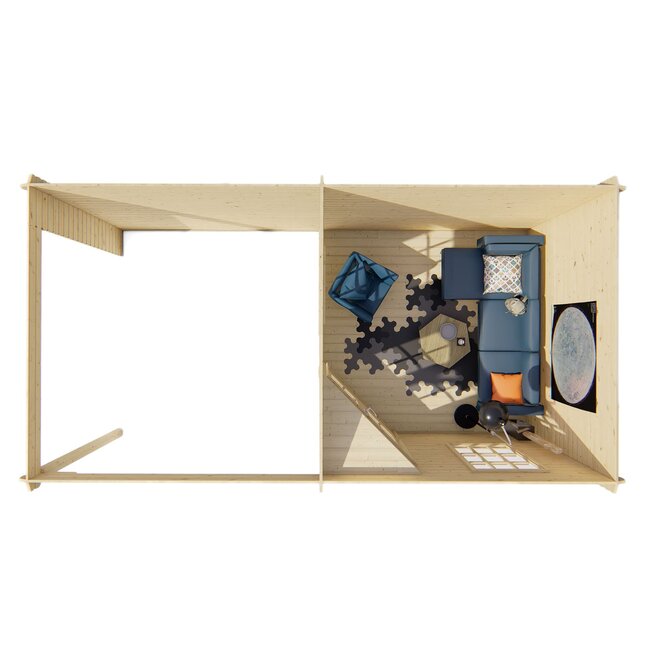 Blokhut Markku | Tuinhuis met Overkapping