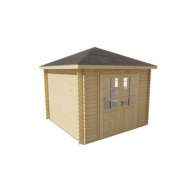 Blokhut Halvar | Tuinhuis met Prieeldak 3x3 Meter