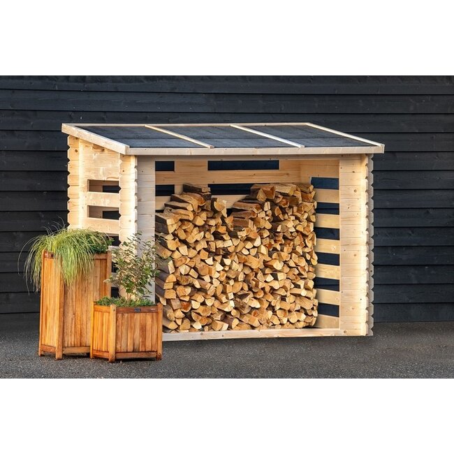 Onbehandeld vuren openhaardhoutberging Brandr