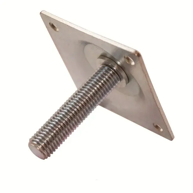 Betonpoer Antraciet 20x20x50cm met stelplaat