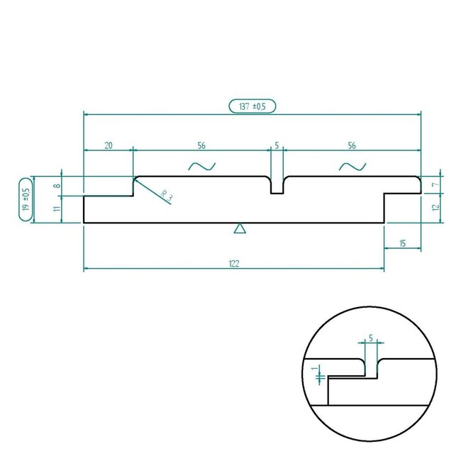 Barcode profiel thermo vuren per set van 3stuks