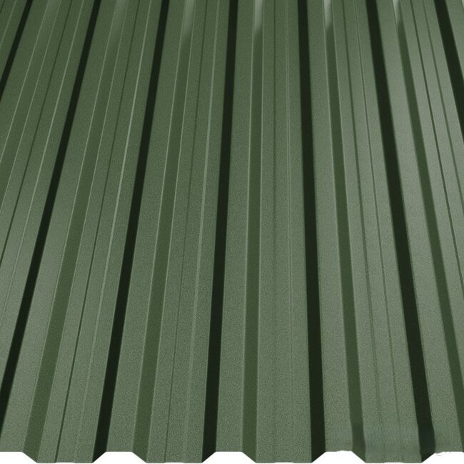 Groen - Damwand platen T18. Damwand platen van 18 mm dik.