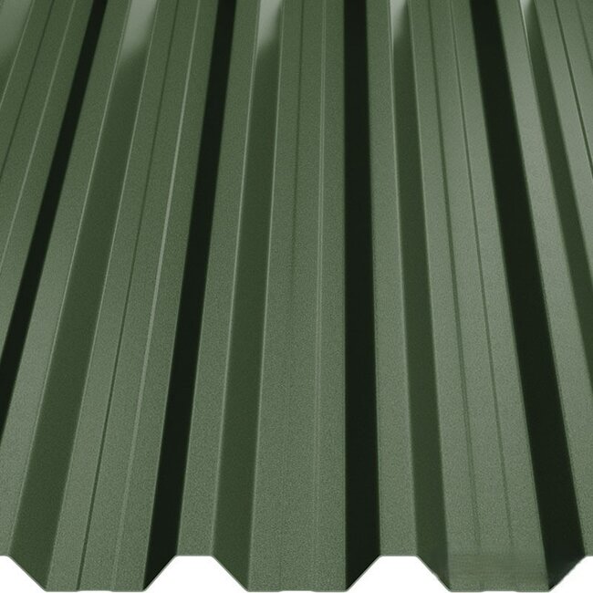 Groen - Damwand platen T45 . Damwand platen van 35 mm dik.