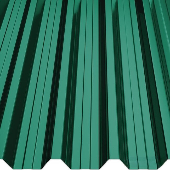 Groen - Damwand platen T45 . Damwand platen van 45 mm dik.