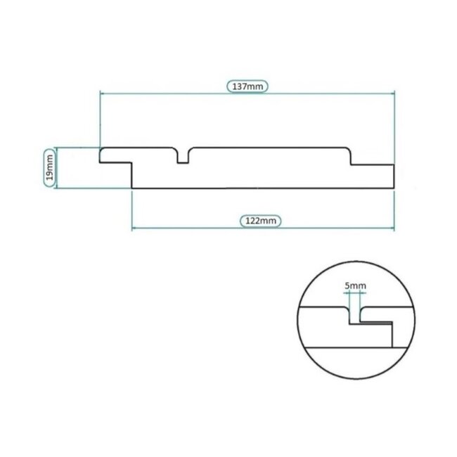 Barcode profiel vuren Zwart gespoten 3st.