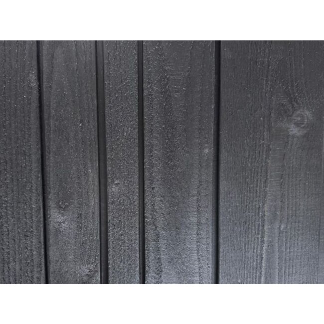 Barcode profiel vuren Zwart gespoten 3st.