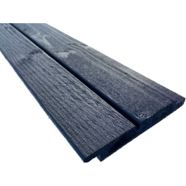 Barcode profiel vuren Zwart gespoten 3st.