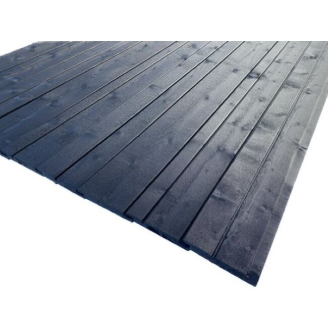 Barcode profiel vuren Zwart gespoten 3st.