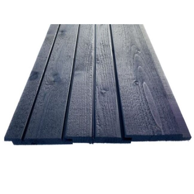 Barcode profiel vuren Zwart gespoten 3st.