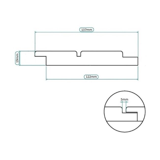 Barcode profiel vuren Zwart gespoten 3st.