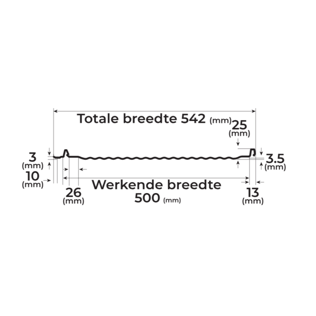 Chocolade Bruin - Felsplaten Retro Micro Ribs Panel. Felsplaten Met Retro Look.