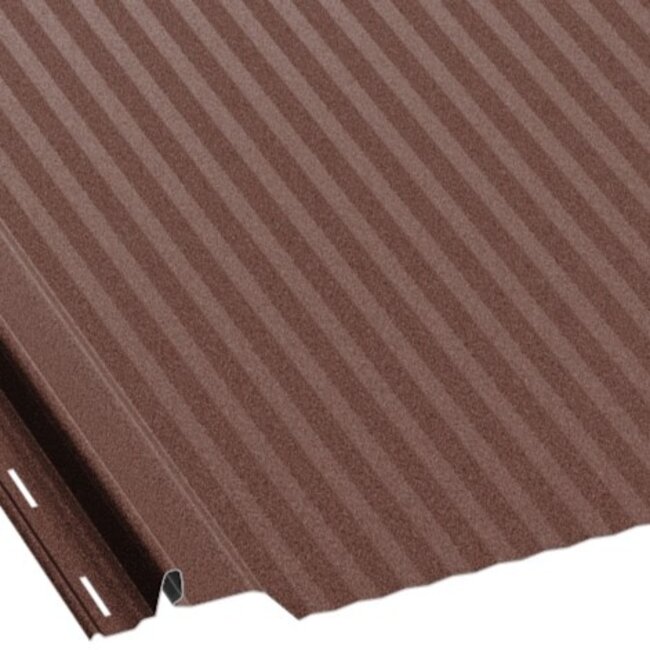 Chocolade Bruin - Felsplaten Retro Micro Ribs Panel. Felsplaten Met Retro Look.