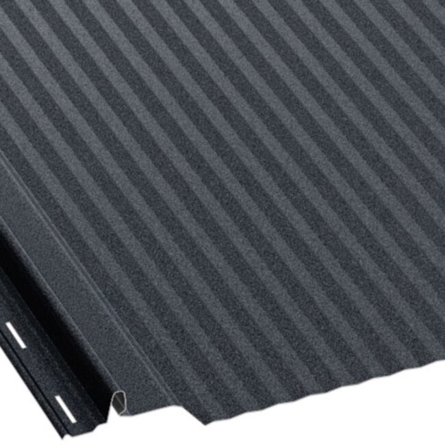 Antraciet Grijs - Felsplaten Retro Micro Ribs Panel. Felsplaten Met Retro Look.