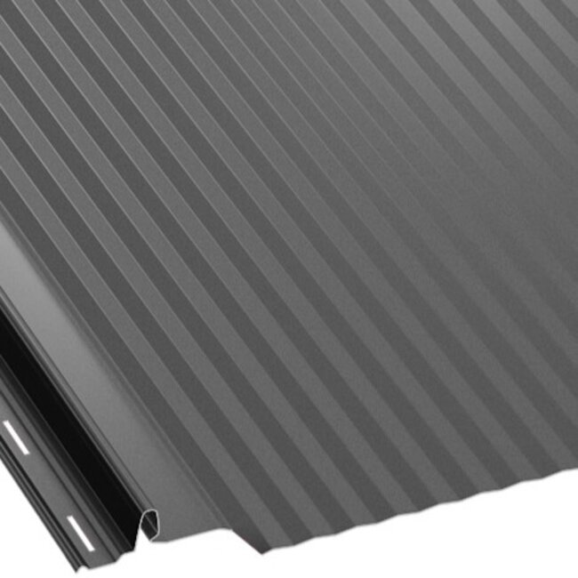 Grafiet Grijs - Felsplaten Retro Micro Ribs Panel. Felsplaten Met Retro Look.