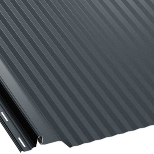 Antraciet Grijs - Felsplaten Retro Micro Ribs Panel. Felsplaten Met Retro Look.
