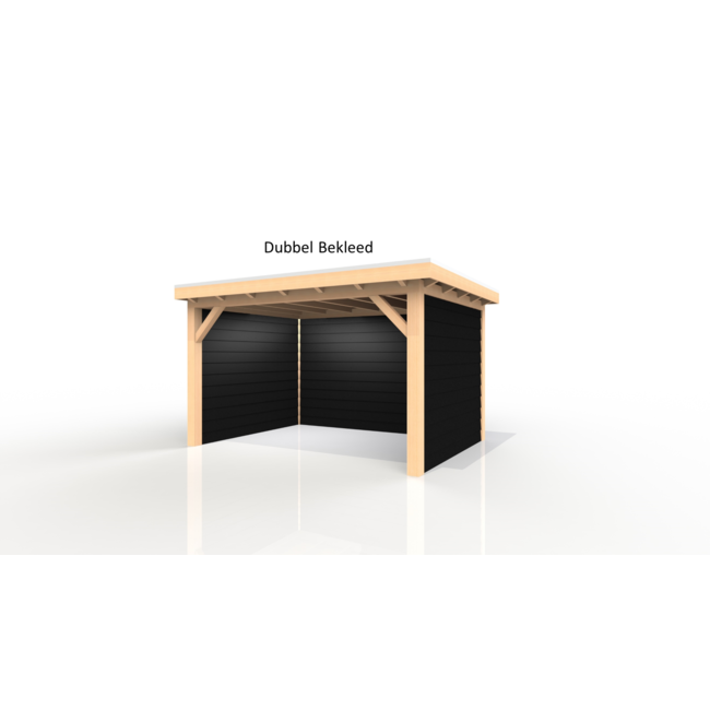 Douglas Overkapping 300x250 cm / 3x2,5 m Materialenpakket | Robuust | Zwart Geïmpregneerd