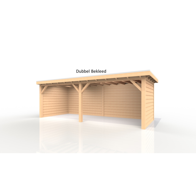 Douglas Overkapping 700x300 cm / 7x3 m | Materialenpakket | Robuust | Zwart Geïmpregneerd