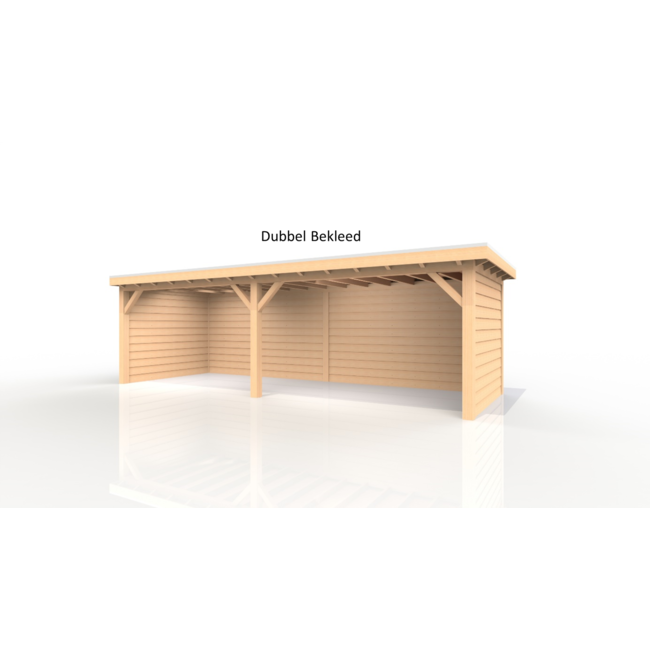 Douglas Overkapping 800x300 cm / 8x3 m | Materialenpakket | Robuust | Zwart Geïmpregneerd