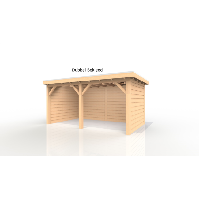 Douglas Overkapping 500x400 cm / 5x4 m | Materialenpakket | Robuust | Zwart Geïmpregneerd