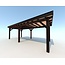 Douglas Overkapping 700x300 cm / 7x3 m | Materialenpakket | Robuust | Zwart Geïmpregneerd
