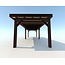 Douglas Overkapping 700x300 cm / 7x3 m | Materialenpakket | Robuust | Zwart Geïmpregneerd