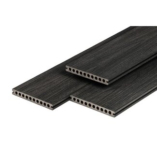 Tuindeco PuraShield Semi-Massief Brede Composiet Vlonderplank Ebony Black 23x210mm