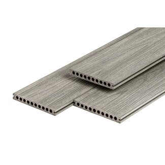 Tuindeco PuraShield Semi-Massief Brede Composiet Vlonderplank Light Grey 23x210mm