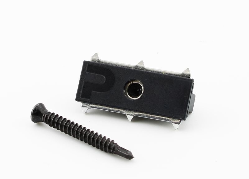 PuraFix Vlonderplank Clips RVS Zwart Voor Blinde Bevestiging - Set 100