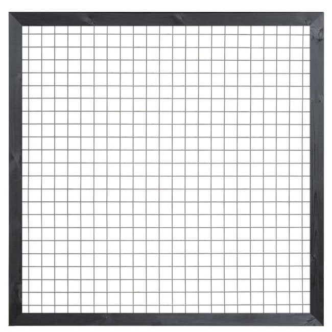 Gaaselement met Lariks Douglas Houten Kader Zwart Gespoten 180x180cm