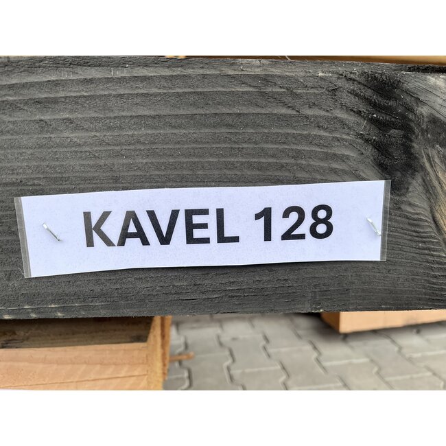 Bundel 128 - Douglas Balken Zwart 150x150x4000 mm