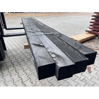 Kavel 128 - Douglas Balken Zwart 150x150x4000 mm