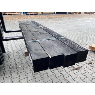 Kavel 130 - Douglas Balken Zwart 150x150x3000 mm