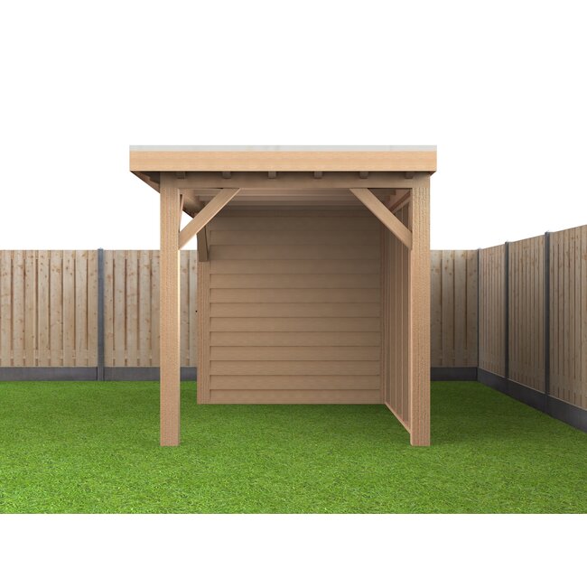 Douglas Overkapping Met Schuur 500x250 cm / 5x2,5 m Bouwpakket | Robuust - Copy