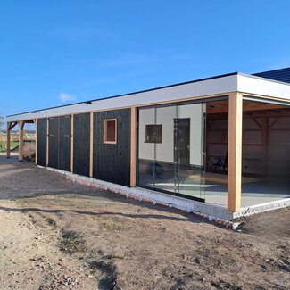 Van Gelder Hout Schuur met plat dak voor overkapping en carport Wedde