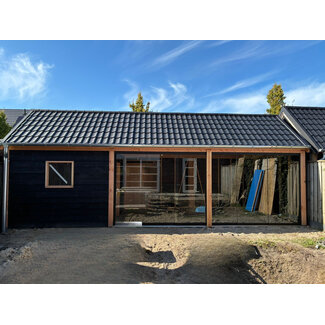 Van Gelder Hout Puntdak schuur met overkapping  Kampen