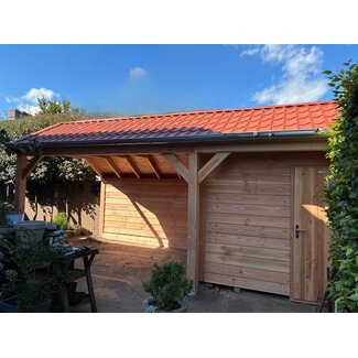 Van Gelder Hout Schuur met overkapping Kamperveen