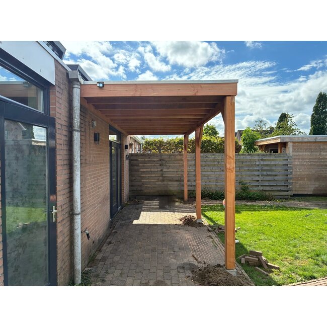 Douglas overkapping met platdak Oene