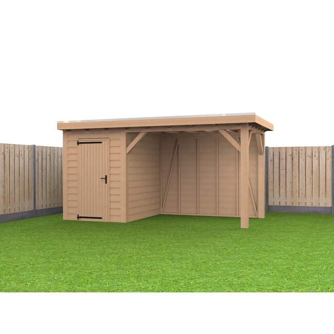 Douglas Overkapping Met Schuur 500x300 cm | 5x3 m Bouwpakket | Robuust